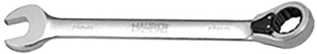 Chiave combinata a cricchetto MM8 72 denti MAURER PLUS - reversibile, inclinazione 15° - in acciaio cromo vanadio finitura sabbi