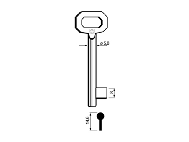 CHIAVE PATENT PASSEPARTOUT 5010 30P CORTA. Categoria: Patent.