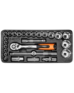 Chiavi a bussola da 1/2, set da 27 pezzi.  ART. 84-238 NEO