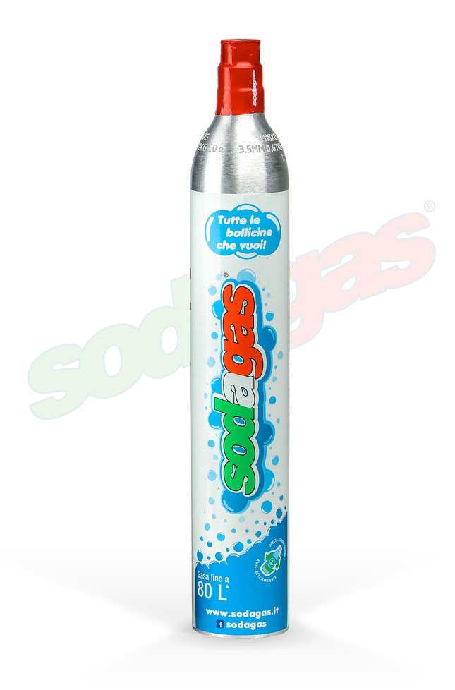 Cilindro ricarica bombola CO2 Sodagas per gasatori d’acqua.