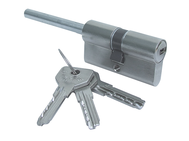 Cisa 0E307-07 MM30X30 cilindro europeo ASIX, con attacco per pomolo, corpo in ottone nichelato, camma frizionata DIN, fornito co