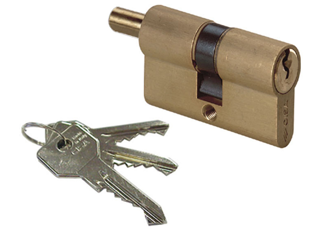 Cisa 0G302 Doppio Cilindro europeo C2000, predisposto per montaggio pomolo, corpo in ottone, camma compatibile DIN, fornito con 