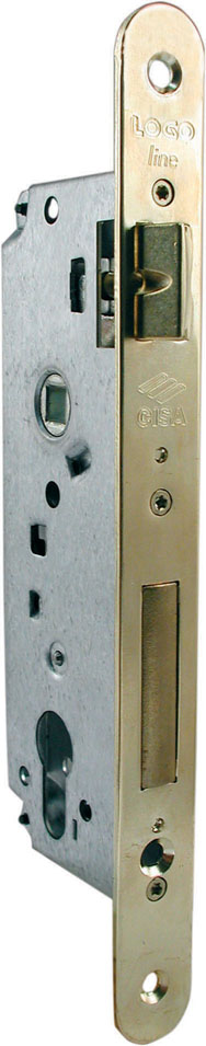 Cisa 5C631-45 serie LOGO serratura da infilare per cilindro europeo, catenaccio e scrocco, quadro maniglia, frontale mm.22, bord