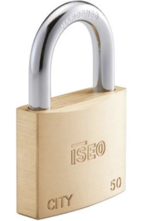 CITY BY ISEO LUCCHETTO OTTONE RETTANGOLARE 50 MM