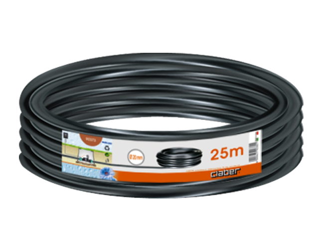 Claber tubo in polietilene PN6 per raccordi a compressione. Flessibile, antialghe, resistente alle basse temperature 25MT DIAMET