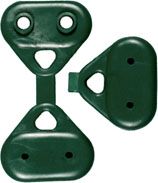 Clips in plastica verde PAPILLON per l'installazione di reti, tessuti, film - in confezione da 100 pezzi  MM50