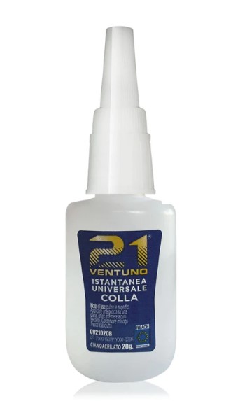 COLLA 21 CIANOACRICLICA ADESIVA 20 grammi. Adesivo istantaneo universale.