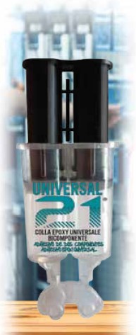 COLLA ADESIVO BICOMPONENTE CON SIRINGA 6ml. Per incollaggi ad alta resistenza. Trasparente, universale e riempitivo.