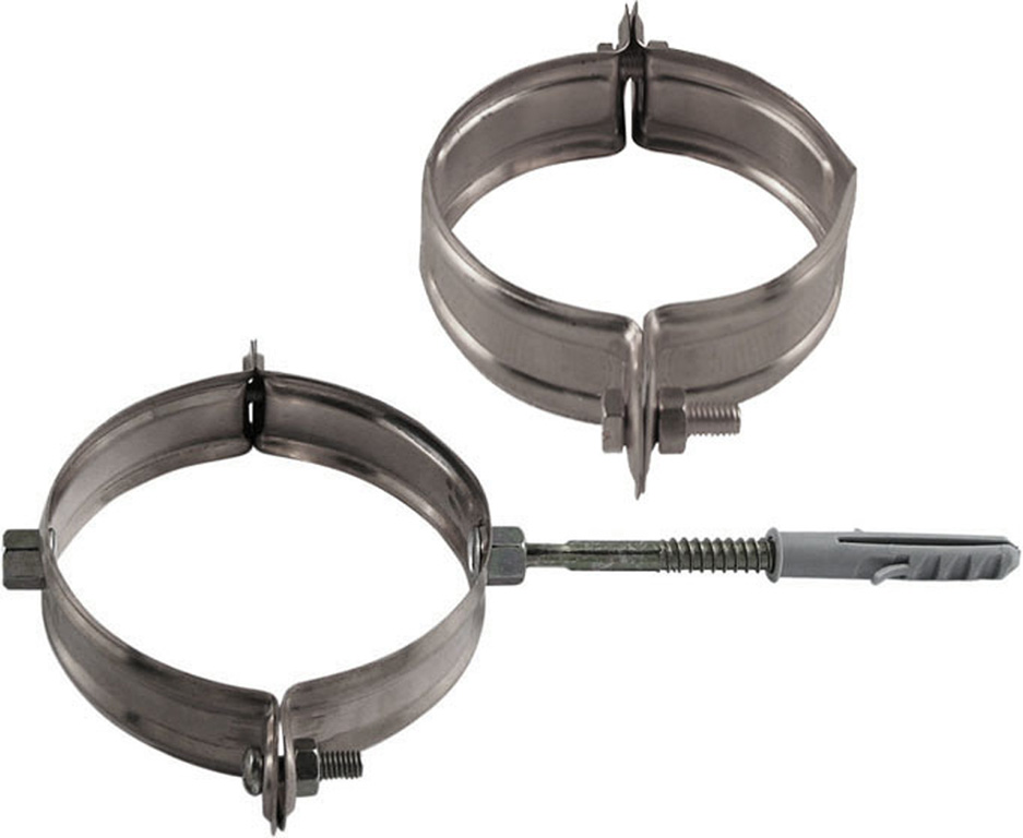 Collare zincato per tubi pluviali - completo di tassello ad espansione in nylon MM80 ART. CPZ80