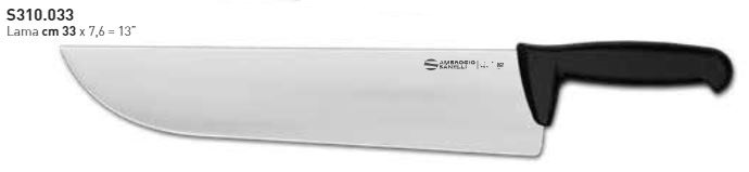 COLTELLO AFFETTARE CM33 linea SUPRA. I materiali utilizzati sono sterilizzabili, resistenti alla corrosione ed alle elevate temp