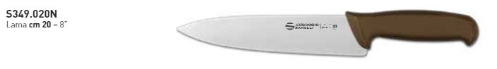 COLTELLO TRINCIANTE MANICO MARRONE SUPRA CM.20 AMBROGIO SANELLI COD.S349.020N