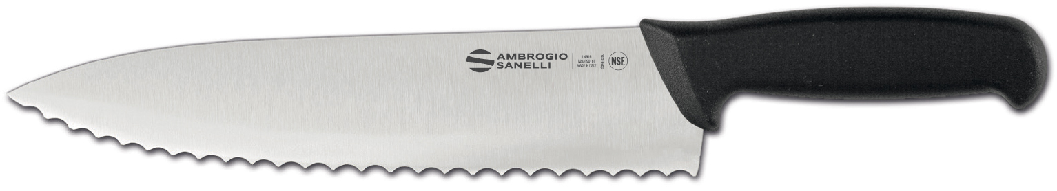 COLTELLO TRINCIATE CUOCO LAMA DENTATA CM24 linea SUPRA