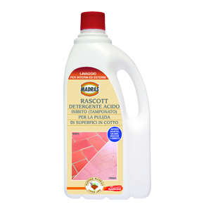 COMPOSTO ACIDO INIBITO PER PAVIMENTI IN COTTO DA 1LT. RASCOTT è un prodotto studiato specificatamente per asportare residui di c