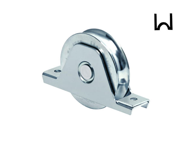 Comunello 337 Ruota con supporto interno gola semitonda. Zincato. MM90