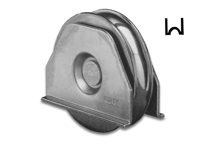 Comunello Art.332 ruota con piastra con gola tonda MM120