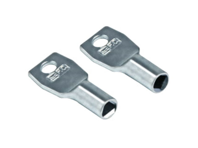 Comunello Art.625 chiavetta zincata per tavellino in zama con impronta femmina. TRIANGOLARE