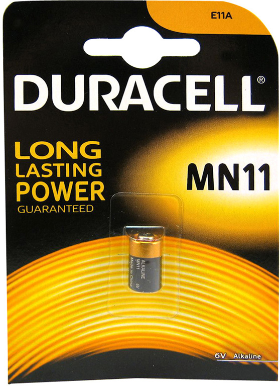 Confezione 1 pila alkalina DURACELL security MN11 6V