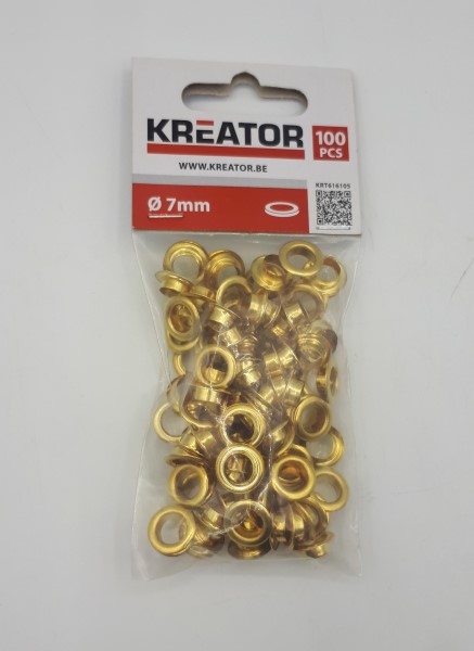 CONFEZIONE 100 OCCHIELLI OTTONATI MM7 KREATOR