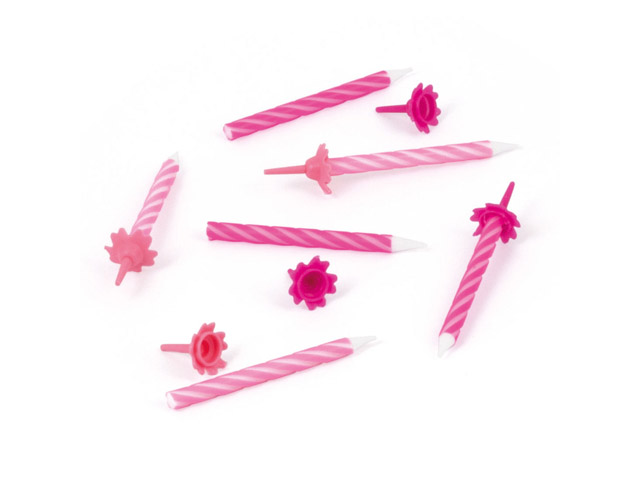 CONFEZIONE 12 CANDELINE ROSA