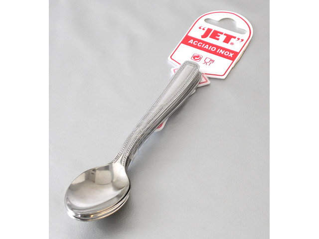 Confezione 4 cucchiaini caffè modello Lady in acciaio inox