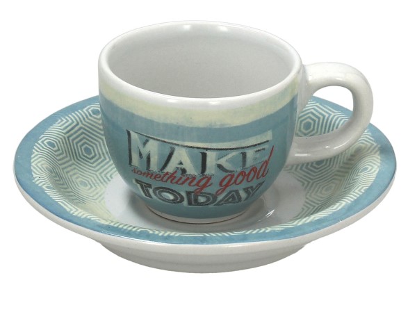 CONFEZIONE 6 TAZZE CAFFÈ DOMUS BLUE OLD. Confezione 6 tazzine caffè con piatto modello Domus Blue Old in porcellana.