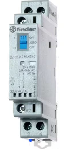 CONTATTORE 25A 2 CONTATTI 17.5MM FINDER