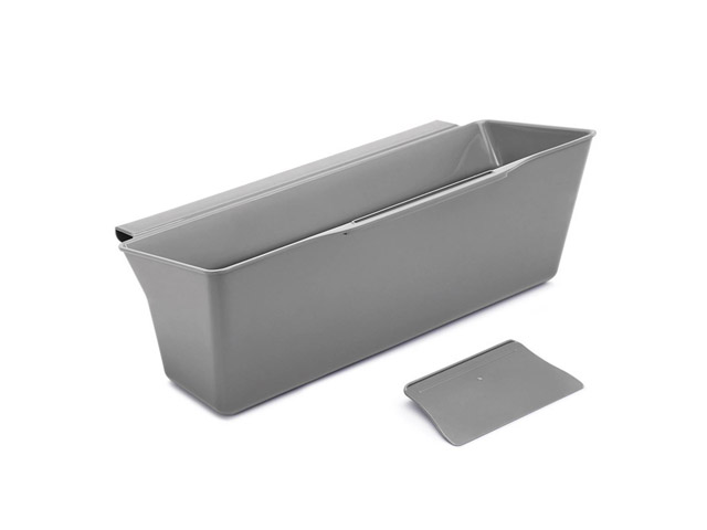 CONTENITORE CLEAN-TEX. Contenitore per rifiuti organici in plastica, da appendere al pensile, comprende anche la spatolina. Cm.3