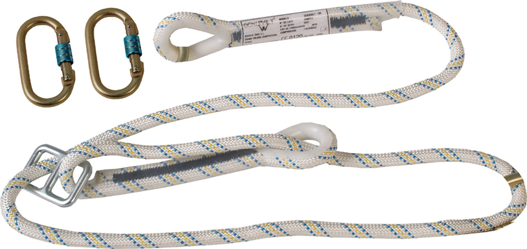 CORDINO DI POSIZIONAMENTO ANTICADUTA CON 2 MOSCHETTONI  MPLUS X CINT/IMBR