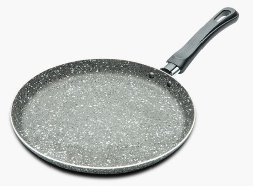 CREPIERA CM25 ILLA resistente a graffi e abrasioni. Manico in bachelite nero, fondo rettificato di spessore 2,5 mmRivestimento i