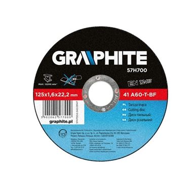 DISCO DA TAGLIO PER METALLO 230X1,9 X 22,2 GRAPHITE ART. 57H719