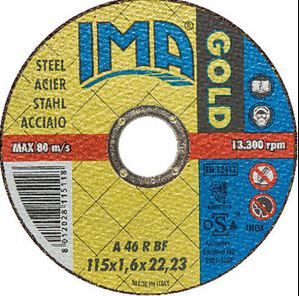 DISCO PER FERRO GOLD PIANO DIAM. 115X1,6 MM IMA
