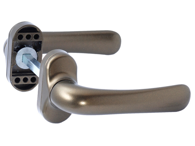 DOPPIA MANIGLIA IN ALLUMINIO MODELLO LUNA 200V COLORE ARGENTO QUADRO 8