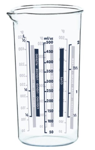 DOSATORE GRADUATO CC500 IN PLASTICA  Ø9cm h16cm  ART. 413 COSMOPLAST
