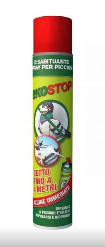 EKOSTOP DISABITUANTE PICCIONI E VOLATILI BOMBOLA SPRAY 4 METRI
