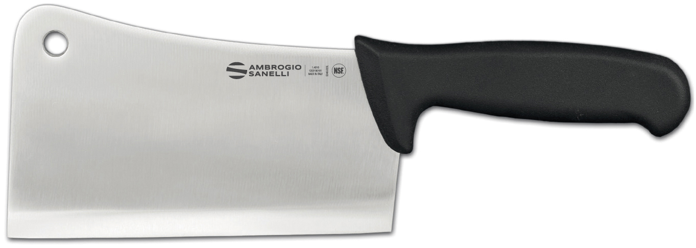 FALCETTA SALUMIERE CM18.  I materiali utilizzati sono sterilizzabili, resistenti alla corrosione ed alle elevate temperature, e 