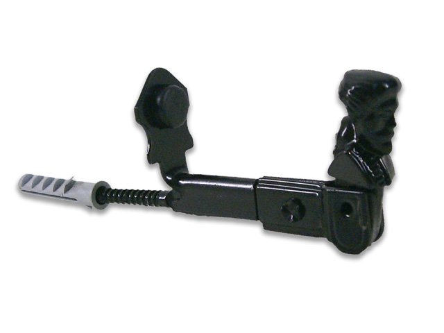 Fermapersiane Ometto tropicalizzato nero. Lunghezza senza vite mm. 60, compreso di tassello. REGOLABILE T+V 810