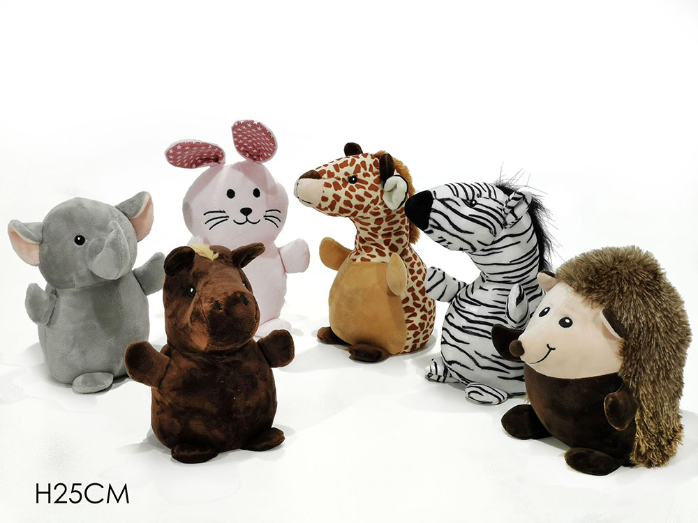 FERMAPORTA A FORMA DI ANIMALI PELUCHE Zebra/Elefante