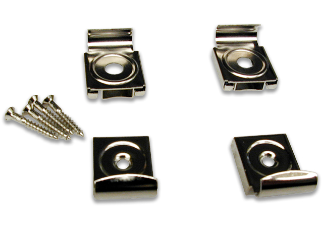 Fermaspecchio a parete 4 PEZZI ART. 202  in ferro nichelato tipo Esco con viti.