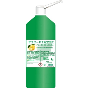 FID PIATTI Detergente liquido 1LT neutro  in gel per il lavaggio manuale di piatti , stoviglie, pentole, vetro, plastica ecc..