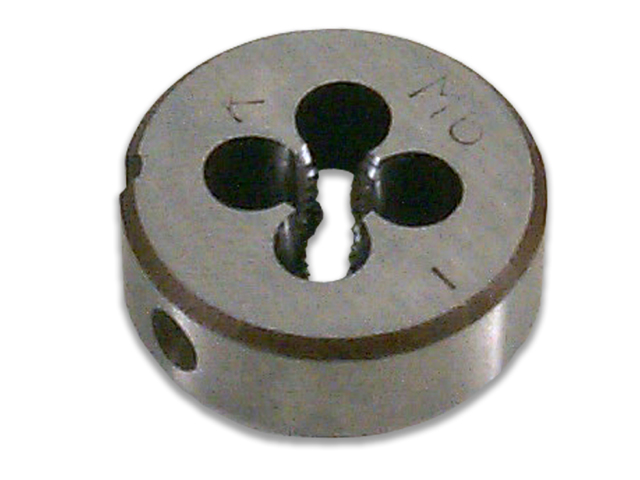 Filiera tonda al cromo, filettatura metrica ISO a passo grosso MA14X2,00 MM38. UNI 4535 - DIN 223.