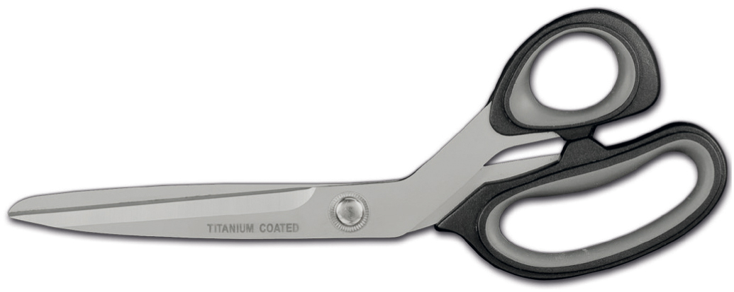 FORBICE MULTIUSO INOX TITANIO CM23, Lama microdentata al titanio Manico nero in polipropilene.