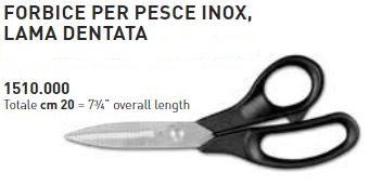 FORBICE PESCE INOX DENTELLATA CM20 linea SUPRA AMBROGIO SANELLI