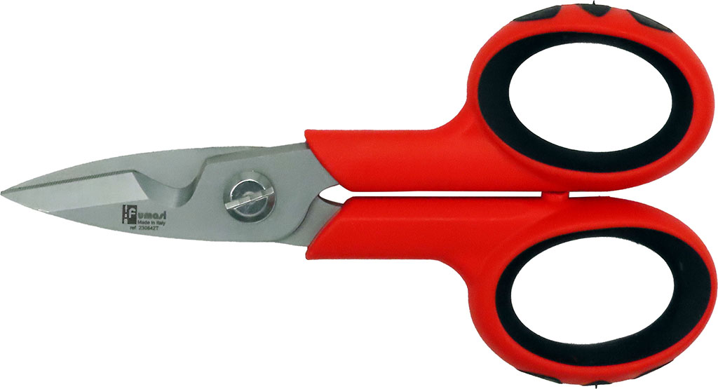 FORBICI ELETTRICISTA DIRITTE INOX 140MM CON TAGLIACAVI FUMASI