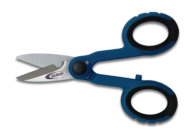 Forbici professionali LABOR per elettricista. Lame in acciaio inossidabile ad alto contenuto di cromo 58° HRC. Una lama microden