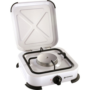 FORNELLO A GAS 1 FUOCO CON COPERCHIO KEMPER. Fornello con 1 bruciatorei in acciaio inox. Stabile e robusto con coperchio e grigl