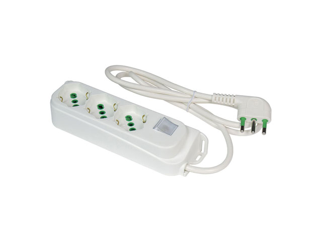 FORTEK RETAIL MULTIPRESE 3 PRESE + INTERRUTTORE art. 47460 FANTON