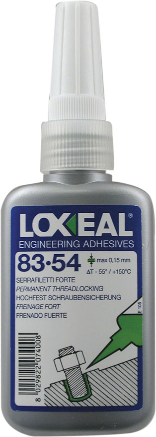 Frenafiletti forte bloccaprigionieri LOXEAL 10ML - colore verde - diametro/tolleranza max. giunto M.20-0,15 mm - temperatura da 