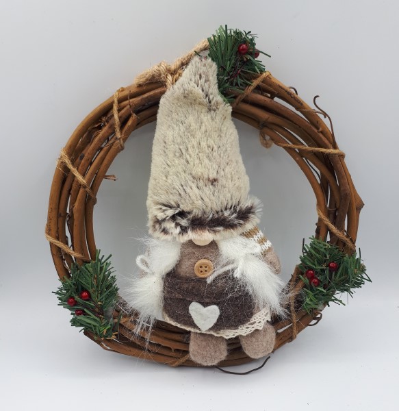 FUORIPORTA GNOMO Ø20CM ADDOBBO NATALIZIO