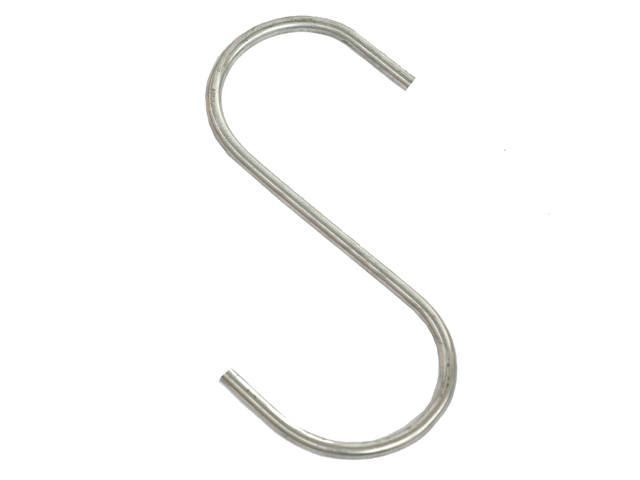 Gancio a S multiuso in acciaio zincato CM17 tondo pieno da mm.9.