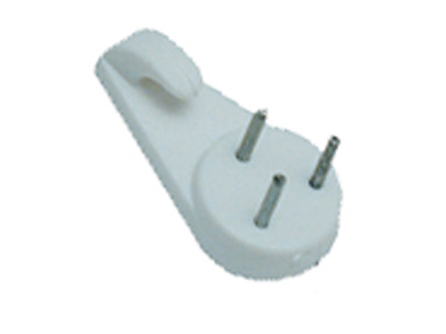 GANCIO PER MURO PER QUADRI CON 3 CHIODI BIANCO